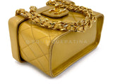 Chanel 1991 Vintage Gold Bronze Petite Box Vanity Bag 24k GHW TVY