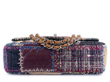 Rare 2012 Chanel Jumbo Denim Patchwork Flap Bag SHW F2P