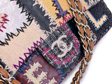 Rare 2012 Chanel Jumbo Denim Patchwork Flap Bag SHW F2P