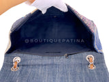 Rare 2012 Chanel Jumbo Denim Patchwork Flap Bag SHW F2P