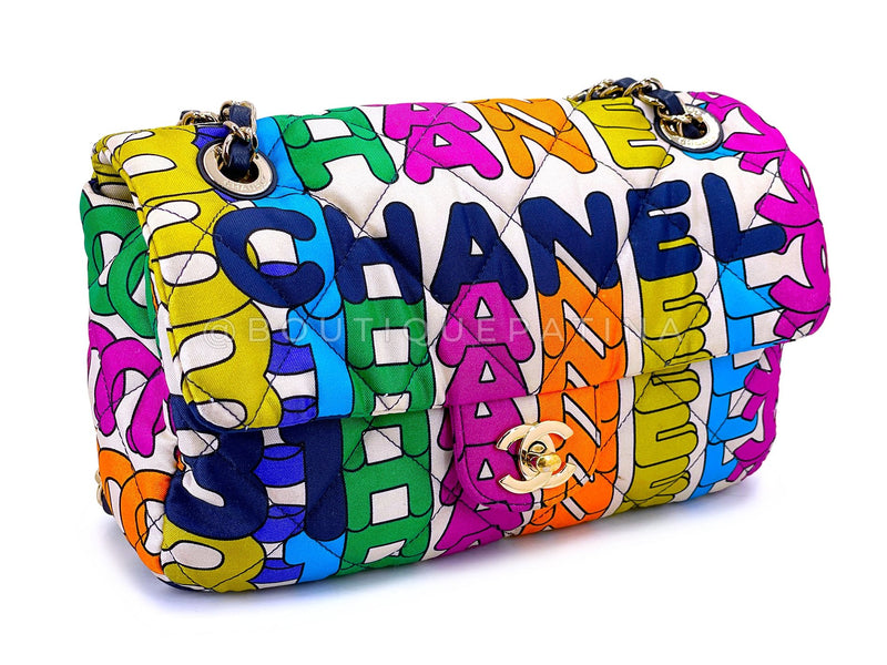 Chanel 21K Rainbow Letter Quilted Logo Flap Bag GHW RN0