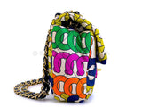 Chanel 21K Rainbow Letter Quilted Logo Flap Bag GHW RN0
