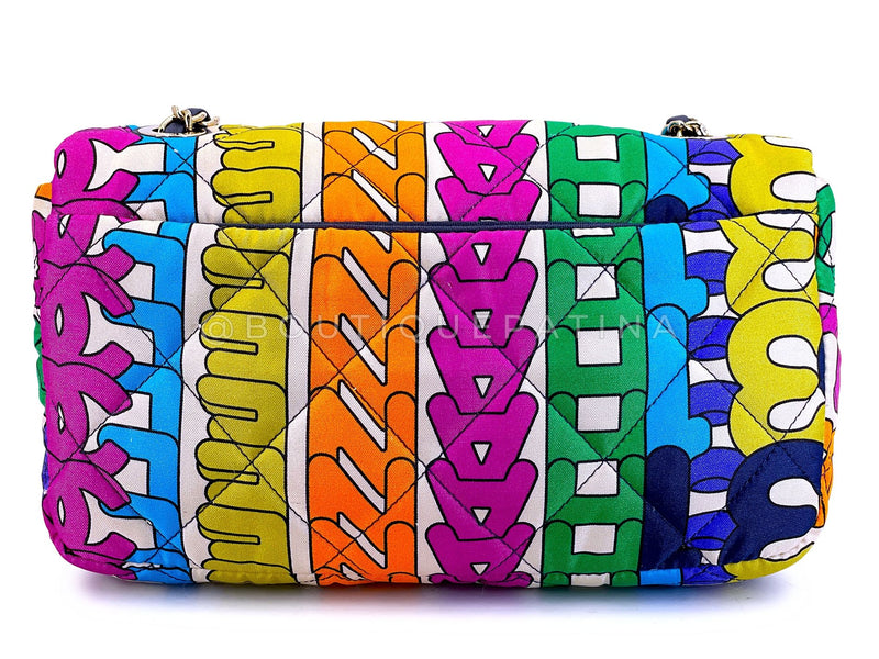 Chanel 21K Rainbow Letter Quilted Logo Flap Bag GHW RN0