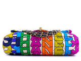 Chanel 21K Rainbow Letter Quilted Logo Flap Bag GHW RN0