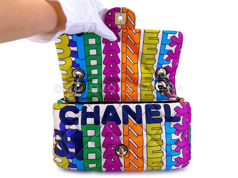 Chanel 21K Rainbow Letter Quilted Logo Flap Bag GHW RN0