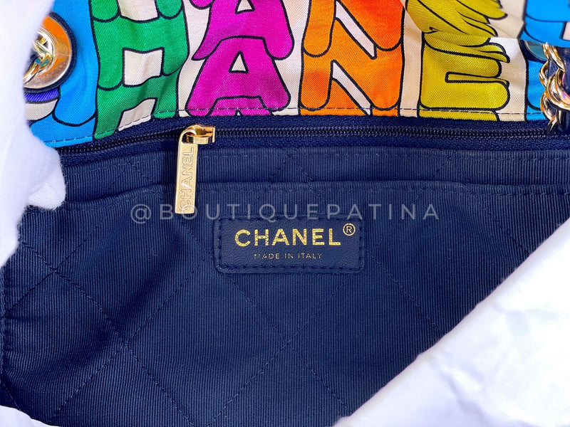 Chanel 21K Rainbow Letter Quilted Logo Flap Bag GHW RN0