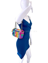 Chanel 21K Rainbow Letter Quilted Logo Flap Bag GHW RN0