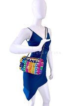 Chanel 21K Rainbow Letter Quilted Logo Flap Bag GHW RN0