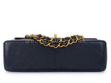 Chanel 2003 Vintage Black Caviar Jumbo Classic Flap Bag 24k GHW  UVR