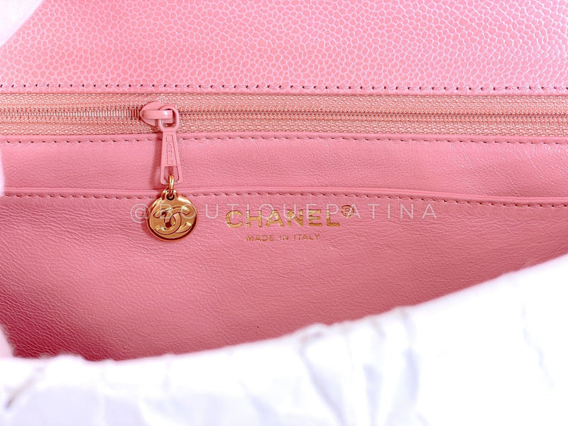 Chanel 2004 Vintage Sakura Pink Caviar Kelly Flap Bag 24k GHW 8TY