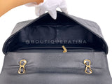 Rare Chanel Vintage Black Caviar Curved Jumbo CC Classic Flap Bag GHW ZI9