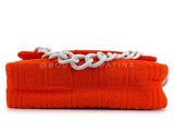 Chanel 2002 Vintage Dark Orange Terry Sport Line Flap Bag Resin Chain XIL