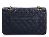 Chanel 2004 Vintage Black Caviar Medium Classic Double Flap Bag 24k GHW D3R