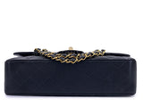 Chanel 2004 Vintage Black Caviar Medium Classic Double Flap Bag 24k GHW D3R