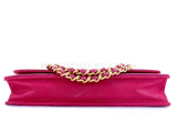 Chanel 2000 Vintage Fuchsia Pink Caviar Timeless Classic Wallet on Chain WOC Bag 24k GHW     ACG