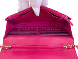 Chanel 2000 Vintage Fuchsia Pink Caviar Timeless Classic Wallet on Chain WOC Bag 24k GHW     ACG