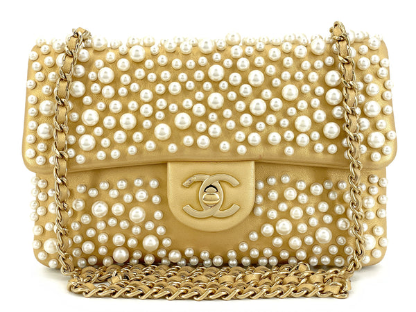 激レア☆シャネル☆パールバッグ☆バッグ☆VIP限定配布品☆真珠バッグ☆ドバイ Chanel 15C Paris Dubai Pearly Small Flap Bag GHW 1FT – Boutique Patina
