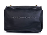 Chanel 1987 Vintage Black Giant Logo Mini Flap Bag 24k GHW C8Z