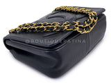 Chanel 1987 Vintage Black Giant Logo Mini Flap Bag 24k GHW C8Z
