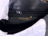 Chanel 1987 Vintage Black Giant Logo Mini Flap Bag 24k GHW C8Z