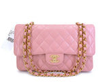 Rare New Chanel 2004 Vintage Pink Sakura Caviar Medium Classic Double Flap Bag 24k GHW BPI