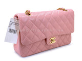 Rare New Chanel 2004 Vintage Pink Sakura Caviar Medium Classic Double Flap Bag 24k GHW BPI