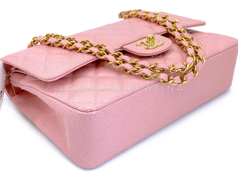 Rare New Chanel 2004 Vintage Pink Sakura Caviar Medium Classic