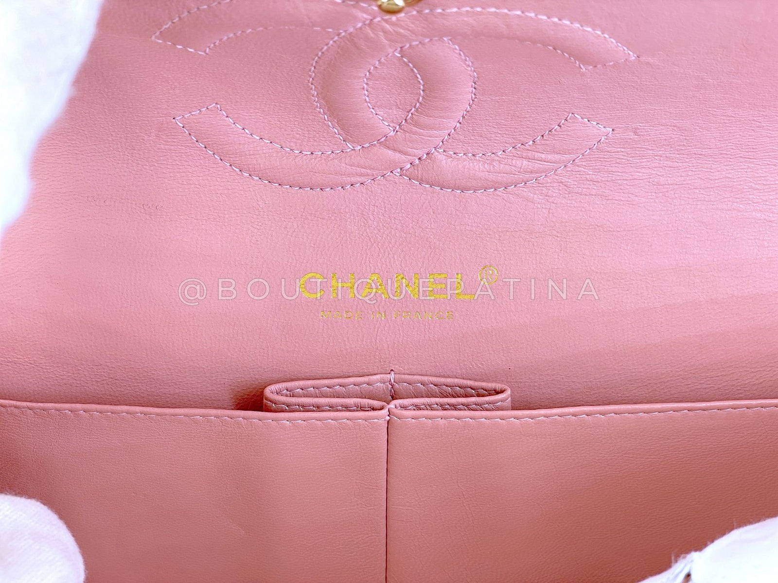 Rare New Chanel 2004 Vintage Pink Sakura Caviar Medium Classic