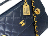 Chanel Vintage 1986 Double Turnlock Mini Briefcase Charm Crossbody Flap Bag 2G4