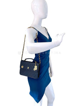 Chanel Vintage 1986 Double Turnlock Mini Briefcase Charm Crossbody Flap Bag 2G4