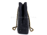 Chanel 90s Vintage Black Caviar Timeless Medium Turnlock Shopper Tote Bag 24k GHW EMO