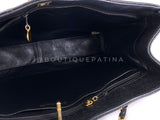 Chanel 90s Vintage Black Caviar Timeless Medium Turnlock Shopper Tote Bag 24k GHW EMO