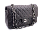 Chanel 2007 Vintage Dark Brown Caviar Medium Classic Double Flap Bag SHW  FSI