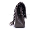 Chanel 2007 Vintage Dark Brown Caviar Medium Classic Double Flap Bag SHW  FSI