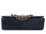 Pristine Chanel 1989 Vintage Black Lambskin Medium Full Flap Bag 24k GHW XQF