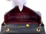 Pristine Chanel 1989 Vintage Black Lambskin Medium Full Flap Bag 24k GHW XQF