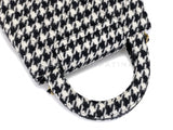 Chanel 24A Black White Houndstooth Small Kelly 2-Way Flap Bag 6NV