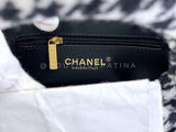 Chanel 24A Black White Houndstooth Small Kelly 2-Way Flap Bag 6NV