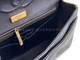 Chanel 2017 Gold Python Black Suede Medium Classic Double Flap Bag GHW S2O