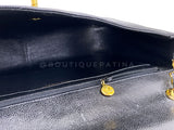 Chanel 1994 Vintage Black Caviar Jumbo Envelope Flap Bag 24k GHW ZB1
