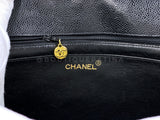Chanel 1994 Vintage Black Caviar Jumbo Envelope Flap Bag 24k GHW ZB1