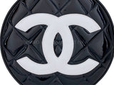 Chanel 1995 Barbie Vanity Round Patent Circle Case Bag 