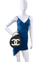 Chanel 1995 Barbie Vanity Round Patent Circle Case Bag 