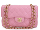 Chanel 2006 Vintage Sakura Pink Small Classic Double Flap Bag 24k GHW 2ER