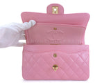 Chanel 2006 Vintage Sakura Pink Small Classic Double Flap Bag 24k GHW 2ER