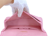 Chanel 2006 Vintage Sakura Pink Small Classic Double Flap Bag 24k GHW 2ER