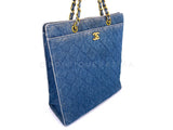 Chanel 1994 Vintage N/S Denim Shopper Tote Bag 24k GHW 4T5