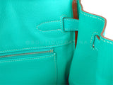 Rare Pristine 2008 Hermès Birkin 30 Blue Lagoon Togo Tote Bag PHW Bleu Lagon D6L