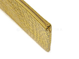 Chanel 19A Egypt Paris-New York Crocodile Print Gold Clutch Bag O Case Large OJJ