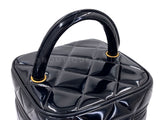 Chanel 95P Black "Barbie" Heart Mirror Vanity Bag 24k GHW PQO